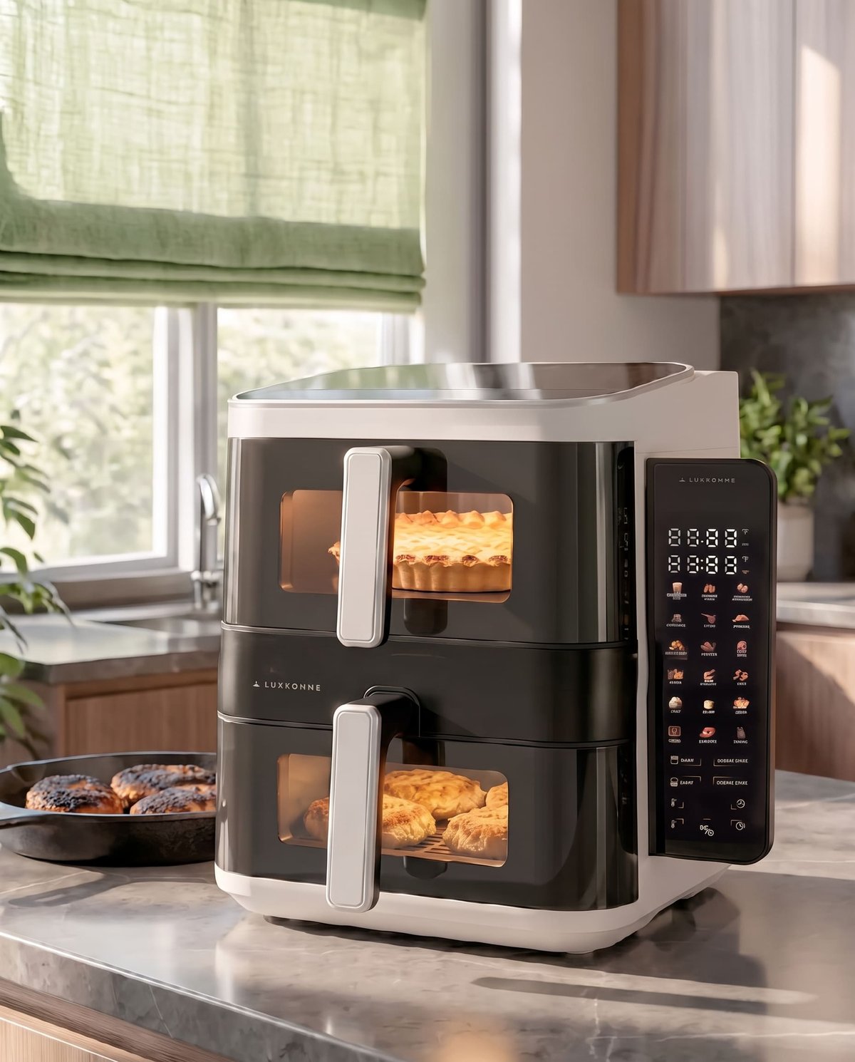 AirChef Dual Pro готовит два блюда одновременно