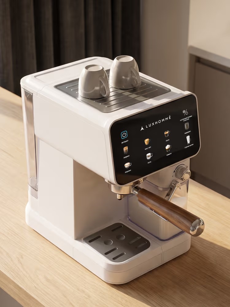 Caffio Professional — вид сверху с чашками